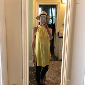 YELLOW CRINKLY DRESS sz Small